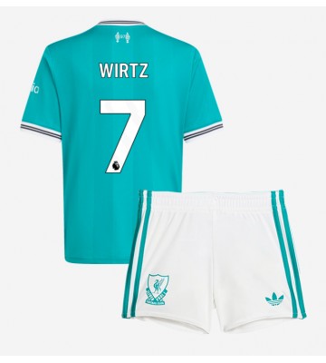 Liverpool Florian Wirtz #7 Tredjeställ Barn 2025-26 Kortärmad (+ Korta byxor)
